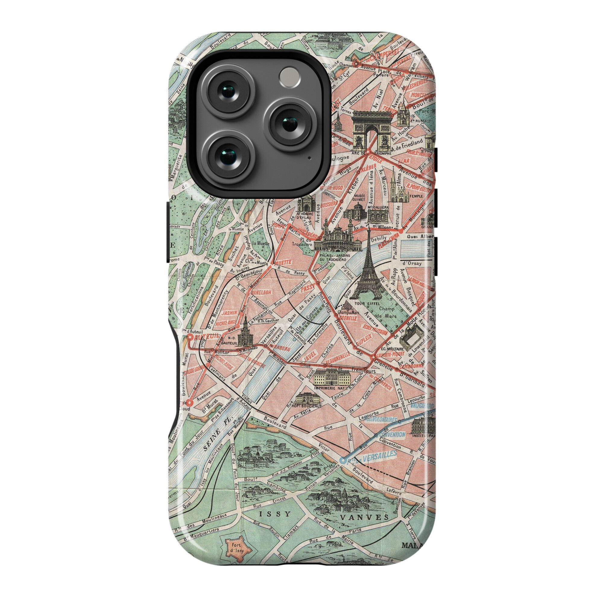 Vintage Paris Map Phone Case